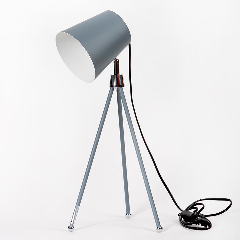 Настільна лампа на тринозі Light House SWT-18405 GY 500х240 мм E27 Сірий Настільна лампа на тринозі Light House SWT-18405 GY 500х240 мм E27 Сірий