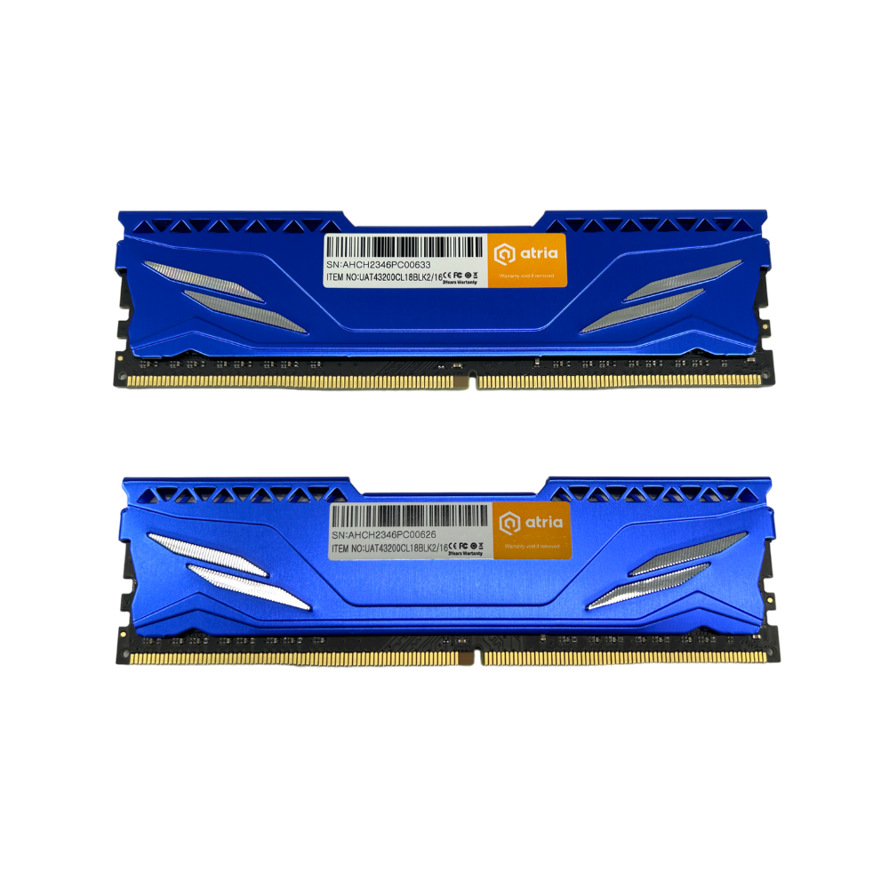 Оперативна пам'ять ATRIA Fly UAT43200CL18BLK2/16 для настільних ПК DDR4 16 Гб 3200 МГц Blue (586671) - фото 2