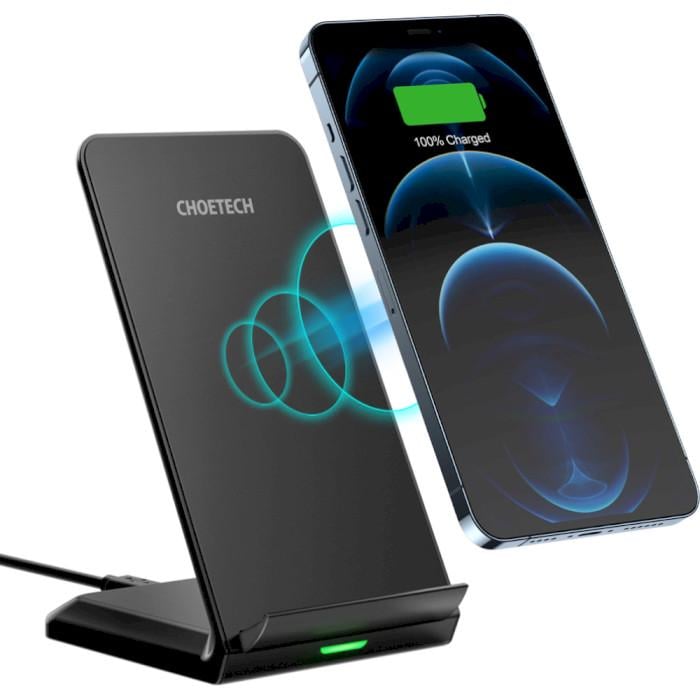 Беспроводное зарядное устройство Choetech Fast Wireless Charging 15W Black (T524-F) - фото 2