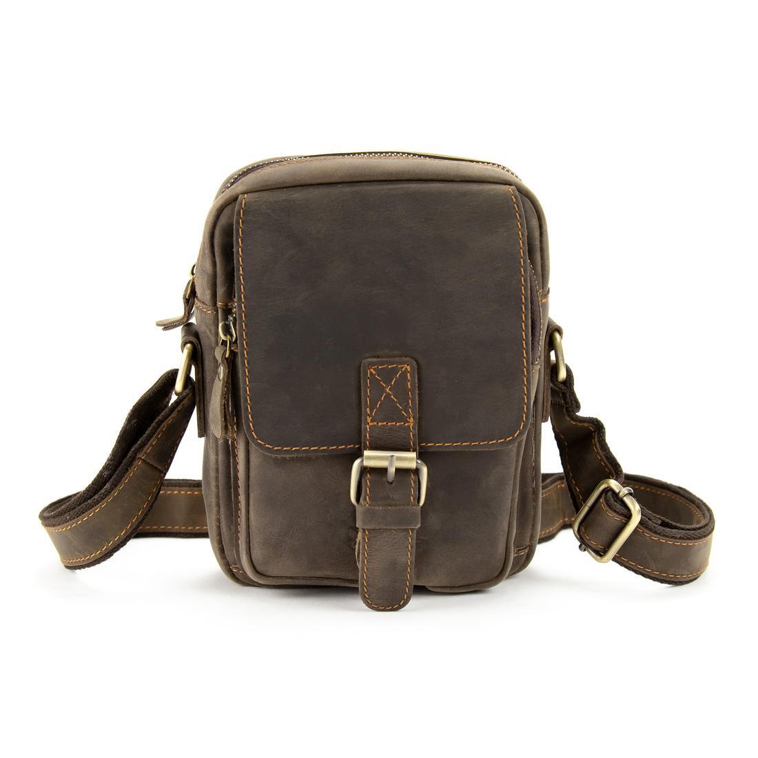 Мужская сумка через плечо Royal Bag M39-1064DB Темно-коричневый (7615)