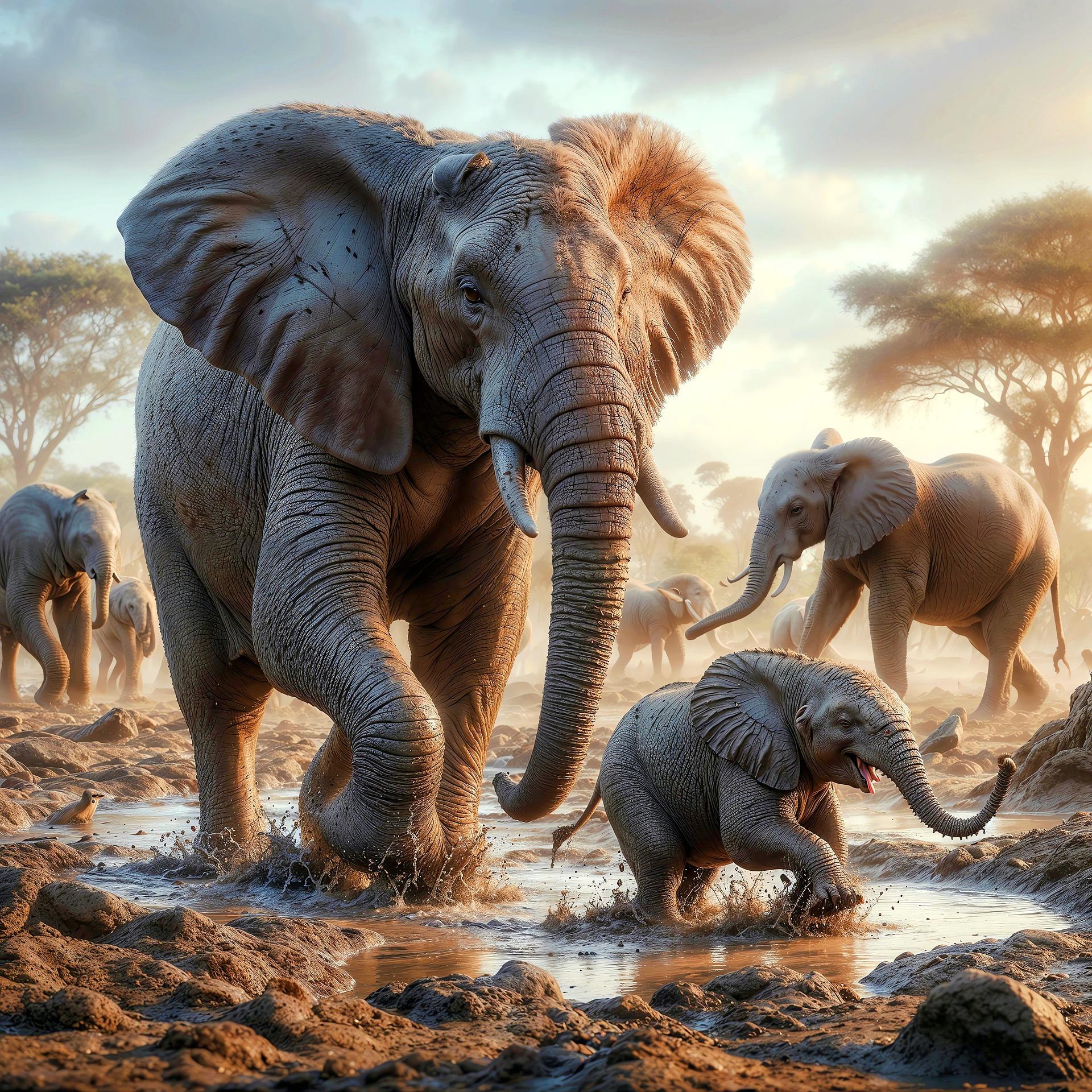 Пазл дерев'яний фігурний сім’я слонів А4 100 ел. Пазл дерев'яний фігурний сім’я слонів А4 100 ел.