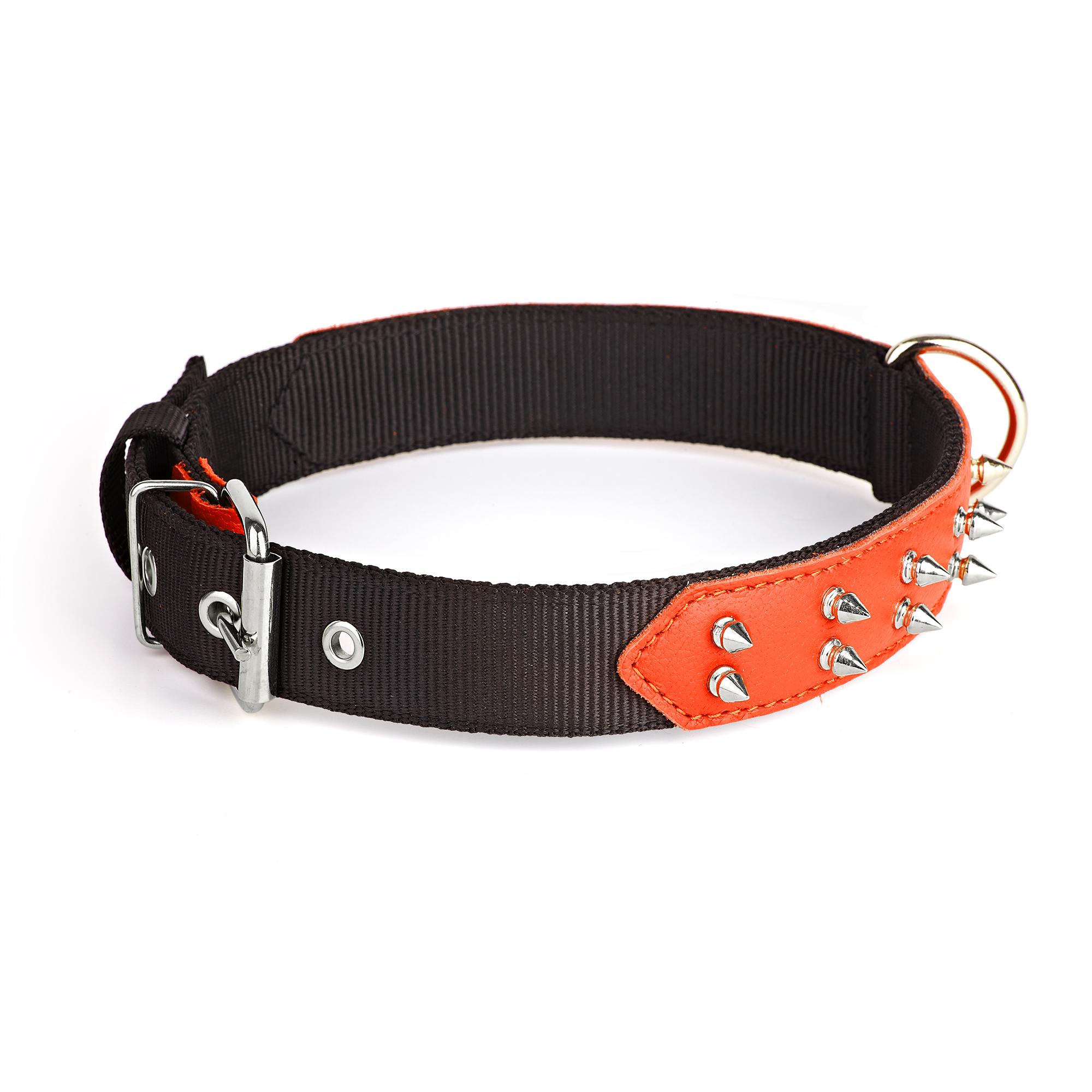 Ошейник KareLine и натуральной кожи с шипами 35 мм 410-510 мм (6606/11) - фото 2