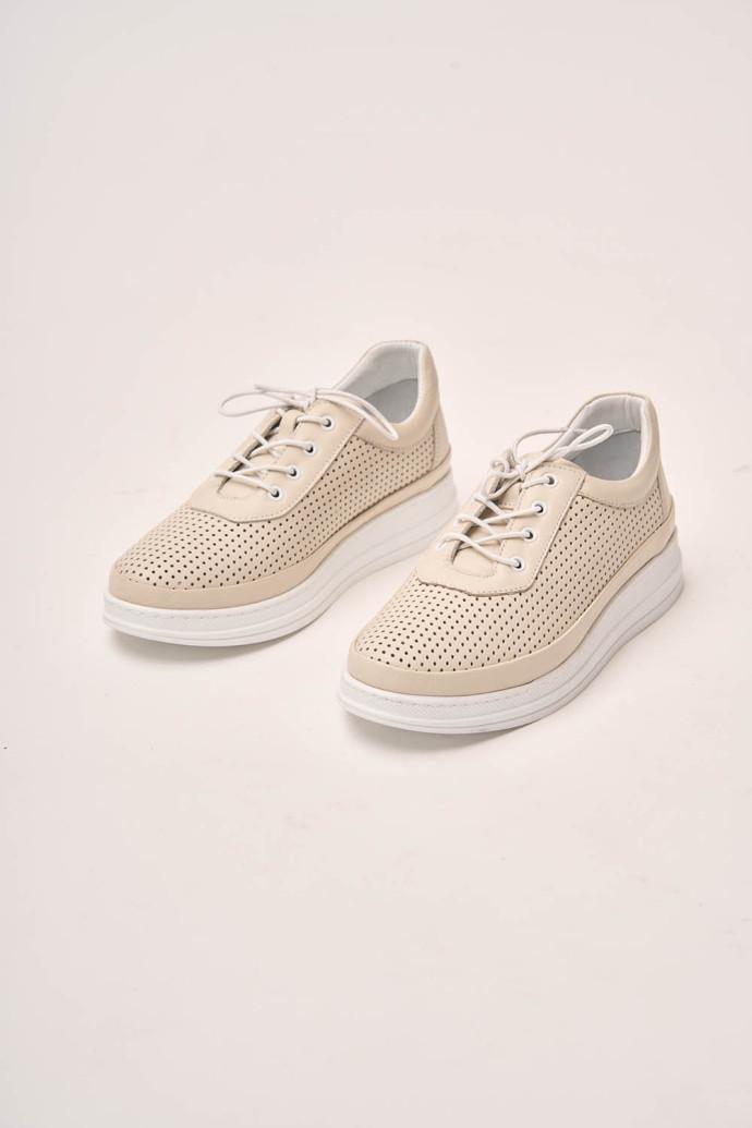 Мокасини жіночі Anna Lucci шкіряні р. 39 Бежевий (195591) - фото 2