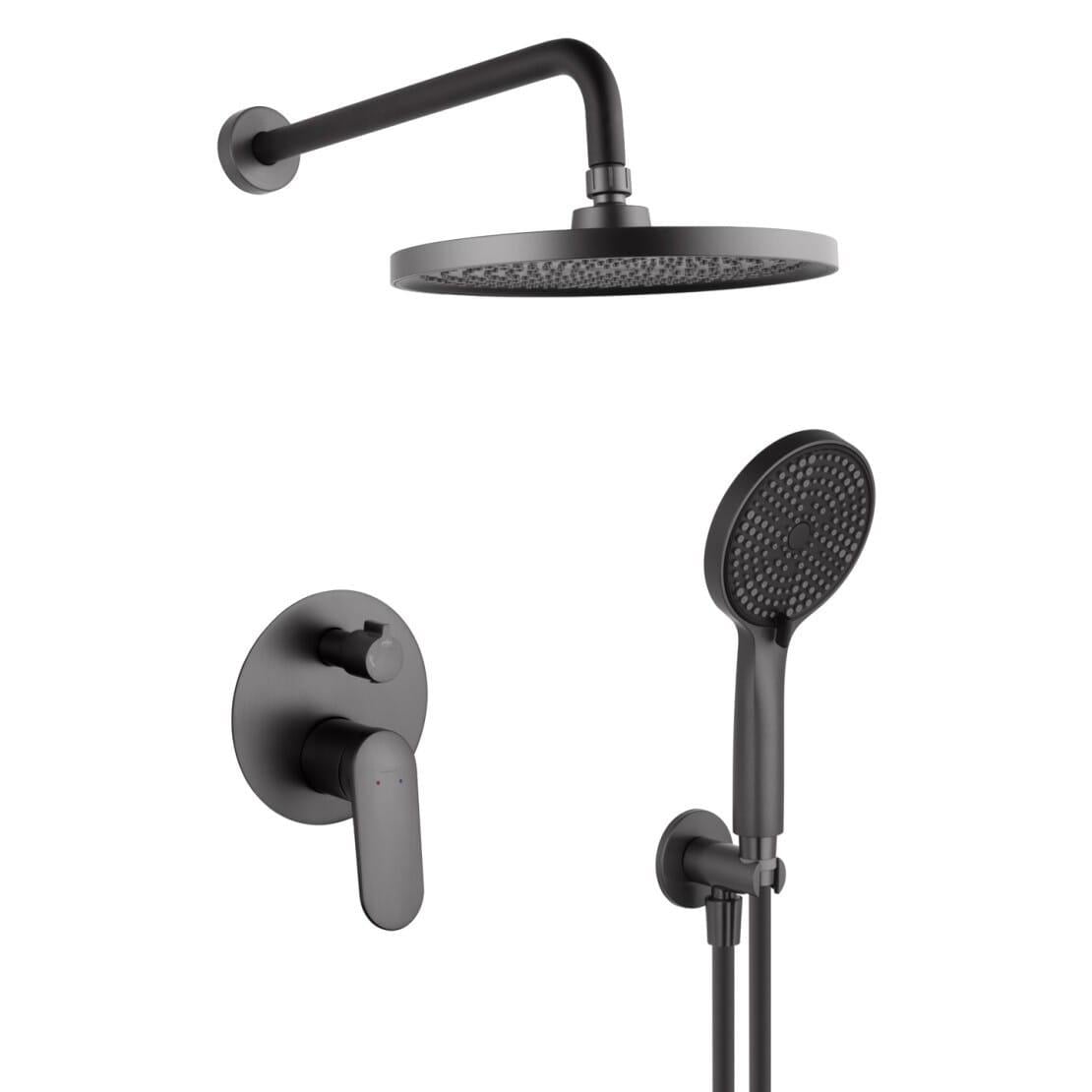 Душевая система Kroner Element скрытого монтажа латунь Графит матовый (211335B-5301)