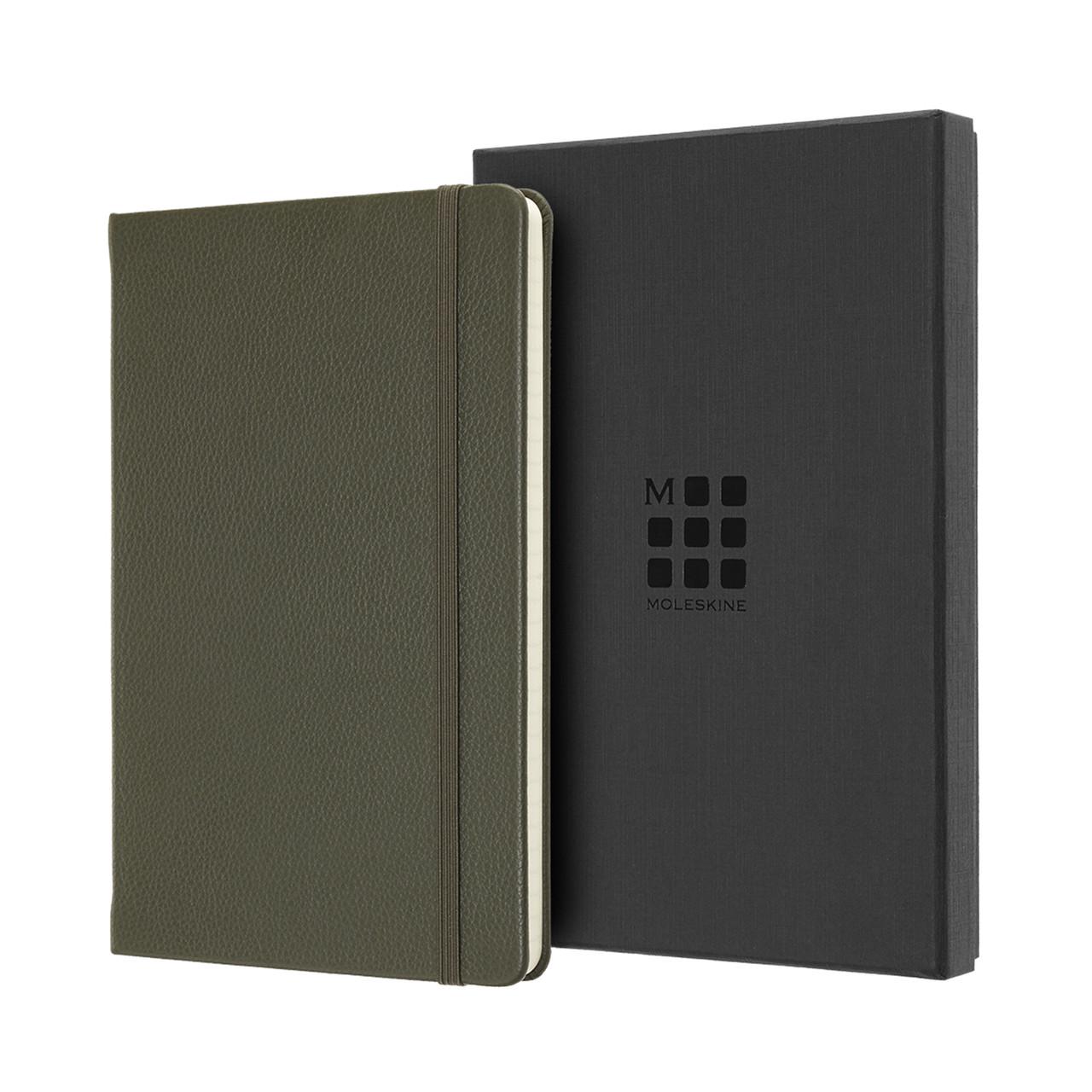 Блокнот Moleskine Limited Leather средний 13х21 см 240 страниц в линейку Темно-зеленый (8058647620695)