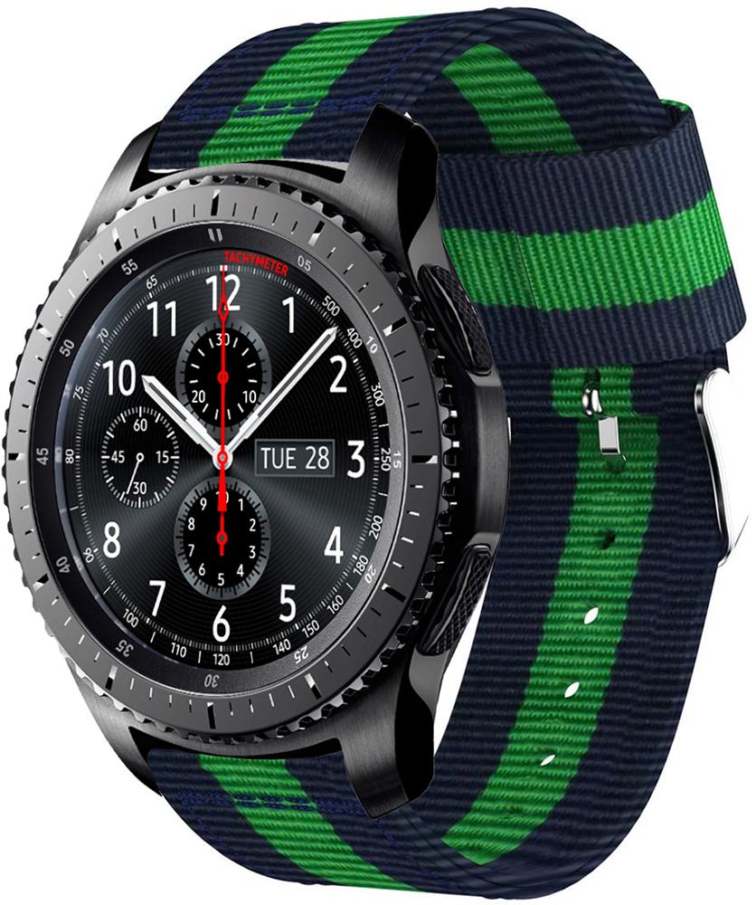 Ремешок тканевый Canvas для Samsung Gear S3 Blue/Green (15844)