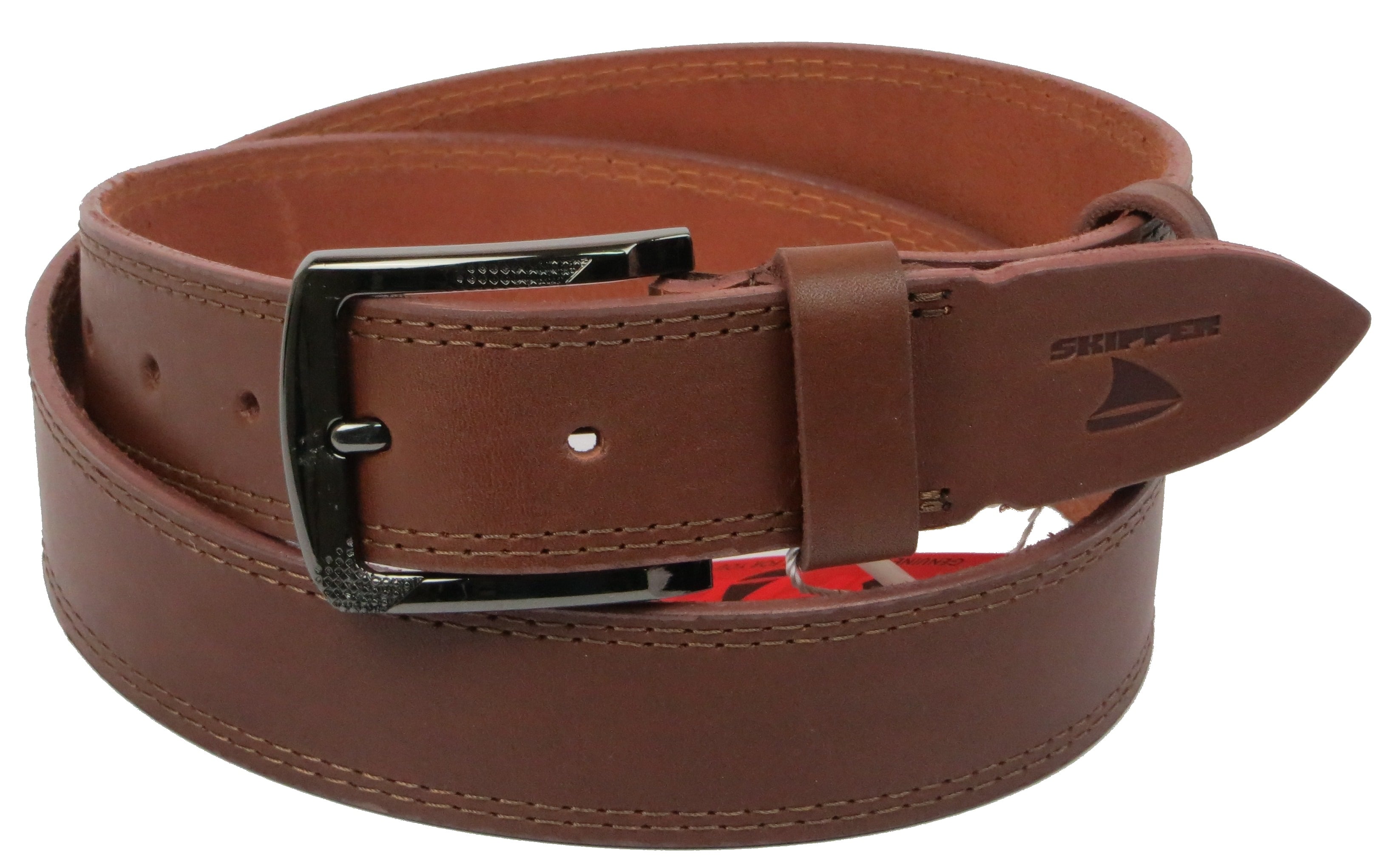 Ремень мужской Skipper кожаный Коричневый (1133-38)