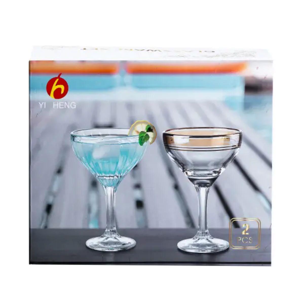 Набір келихів для коктейлів 2 шт. 290 мл Синій (4173) - фото 12