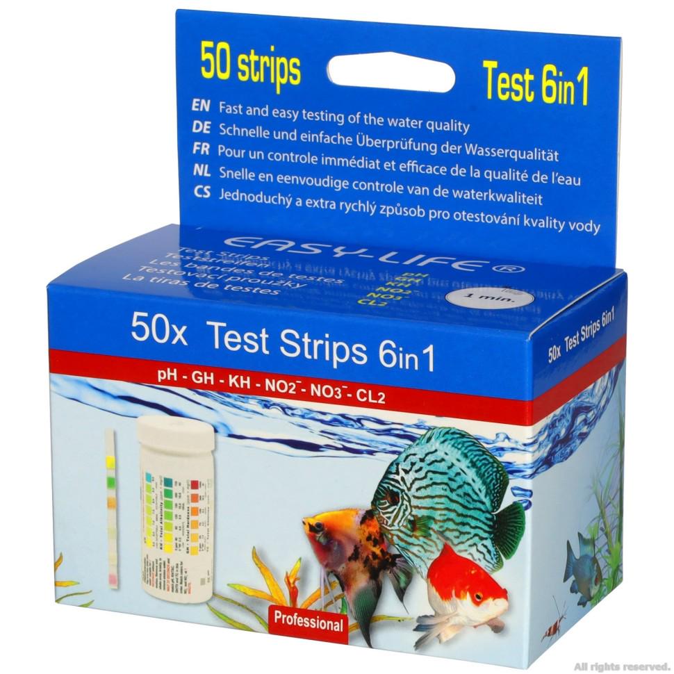 Тест-смужки для акваріумів і ставків Easy-Life 6in1 test strips 50 тестів (TST61) - фото 5