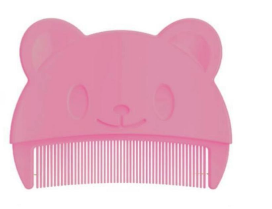 Расческа для волос детская с тонкими зубчиками от молочных корочек у младенцев Розовый (100581551)