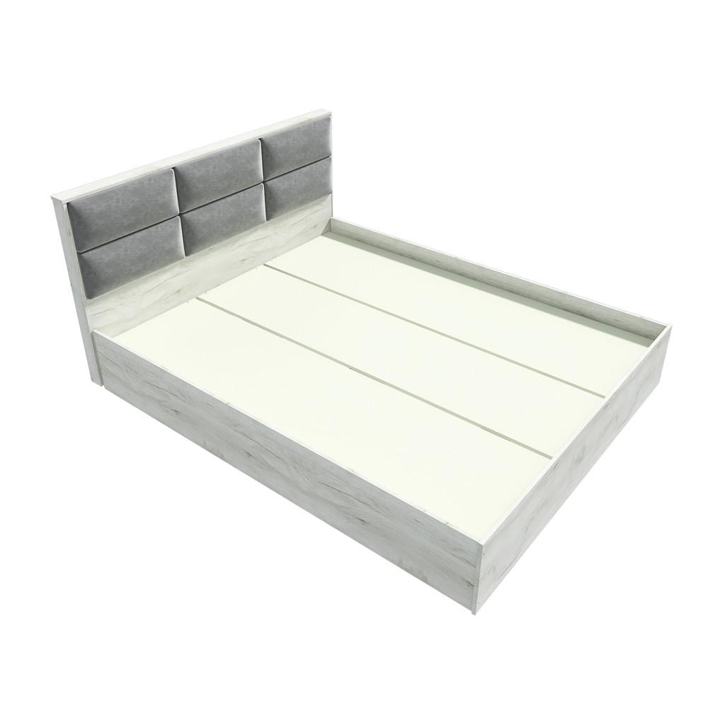 Кровать двуспальная Эверест КЛ-1600 Лайт щит ДСП под матрас 160х200 см Дуб Крафт белый (DTM-071071)