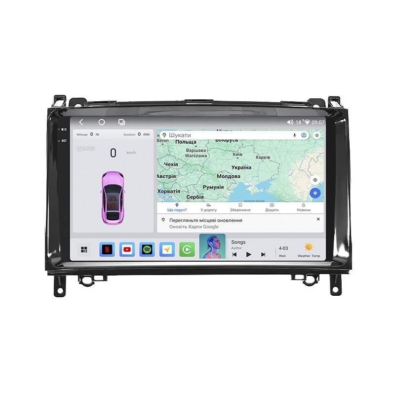 Автомагнитола штатная Lesko 4G/QLED/360°/CarPlay/Wi-Fi для Mercedes-Benz A-класс II W169 2004-2008 4/64Gb 9" (2326499218)