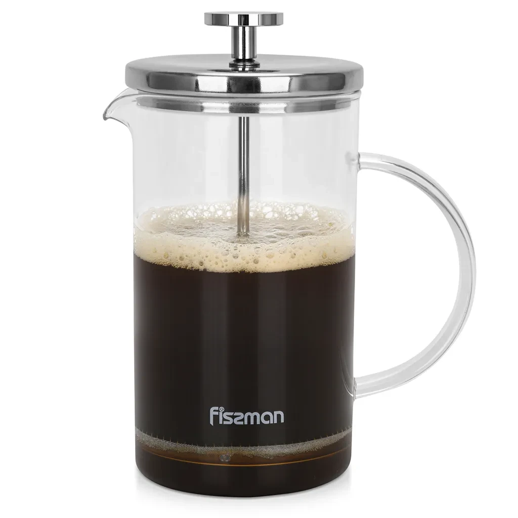 Френч-прес з поршнем Fissman Affogato 13,5x8,5x18 см 600 мл із боросилікатного скла (9098)