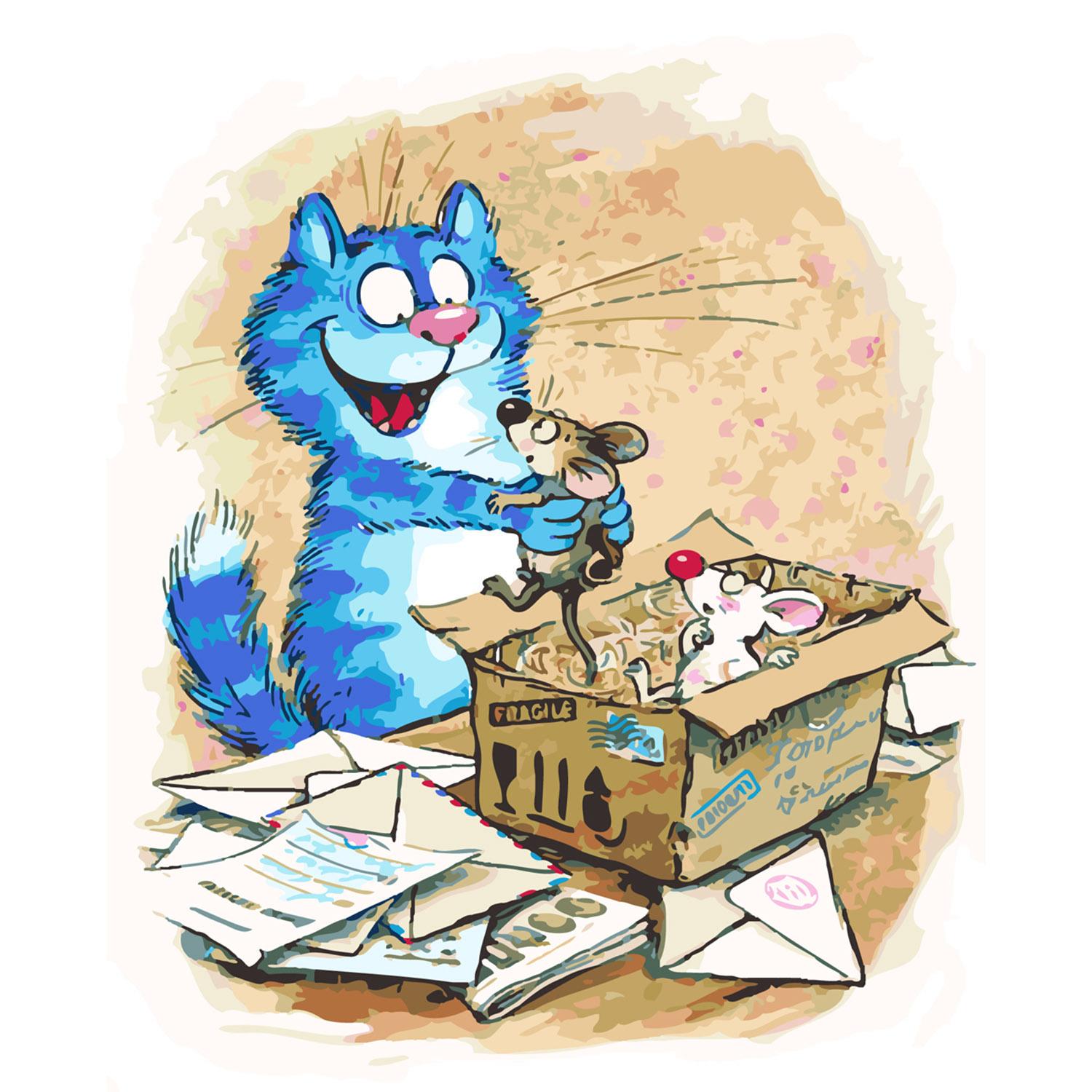 Картина за номерами Strateg Цікава посилка 40х50 см (SY6362)