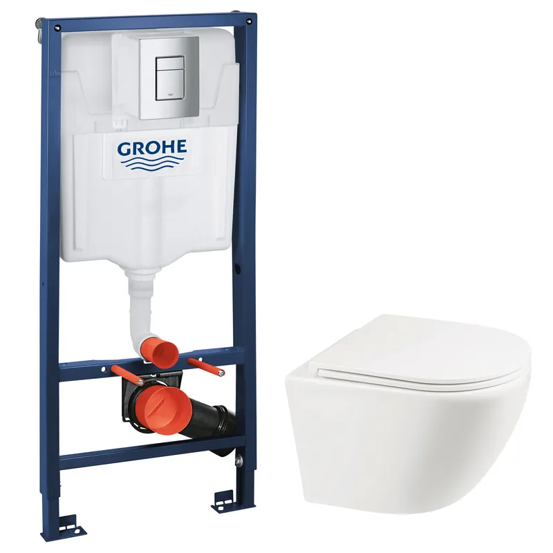 Комплект Grohe Set Унитаз ELLIPSE-0301-R/инсталляция Grohe Rapid SL 38772001 (38772001ELLIPS0301R)
