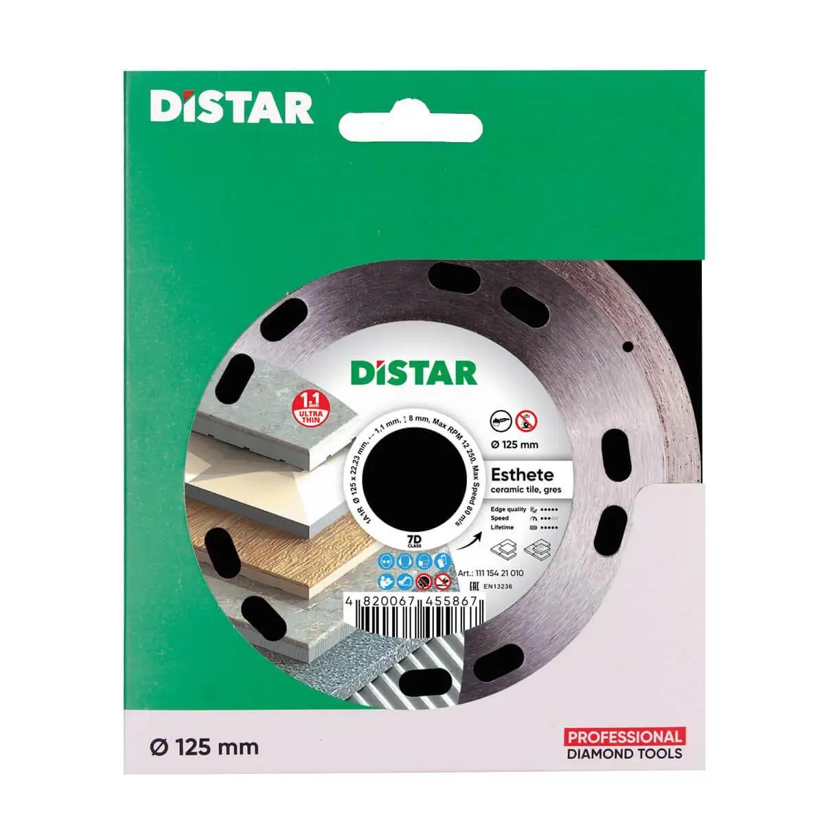 Круг алмазный отрезной DISTAR 1A1R 125x1.1/0.8x8x22.23 Esthete - фото 5 Круг алмазный отрезной DISTAR 1A1R 125x1.1/0.8x8x22.23 Esthete - фото 5