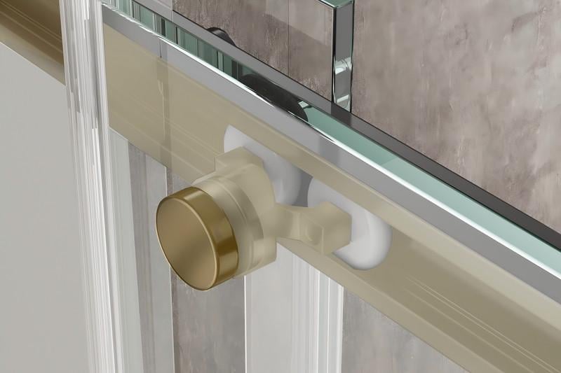 Душевая кабина без поддона KOER SR SC03-90x90x200-TR-12 прозрачное стекло Easy Clean 6мм, матовое золото (KR5358) - фото 2 Душевая кабина без поддона KOER SR SC03-90x90x200-TR-12 прозрачное стекло Easy Clean 6мм, матовое золото (KR5358) - фото 2