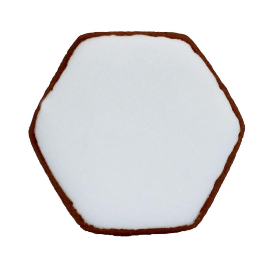 Пряник с индивидуальной печатью Крафт печиво Шестиугольник 7,5х7,5 см 36 г