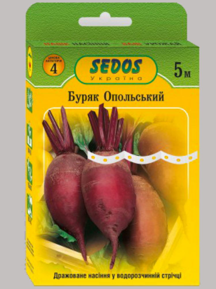 Семена Свекла Sedos Опольская на ленте 5 м 150 семян (5659)
