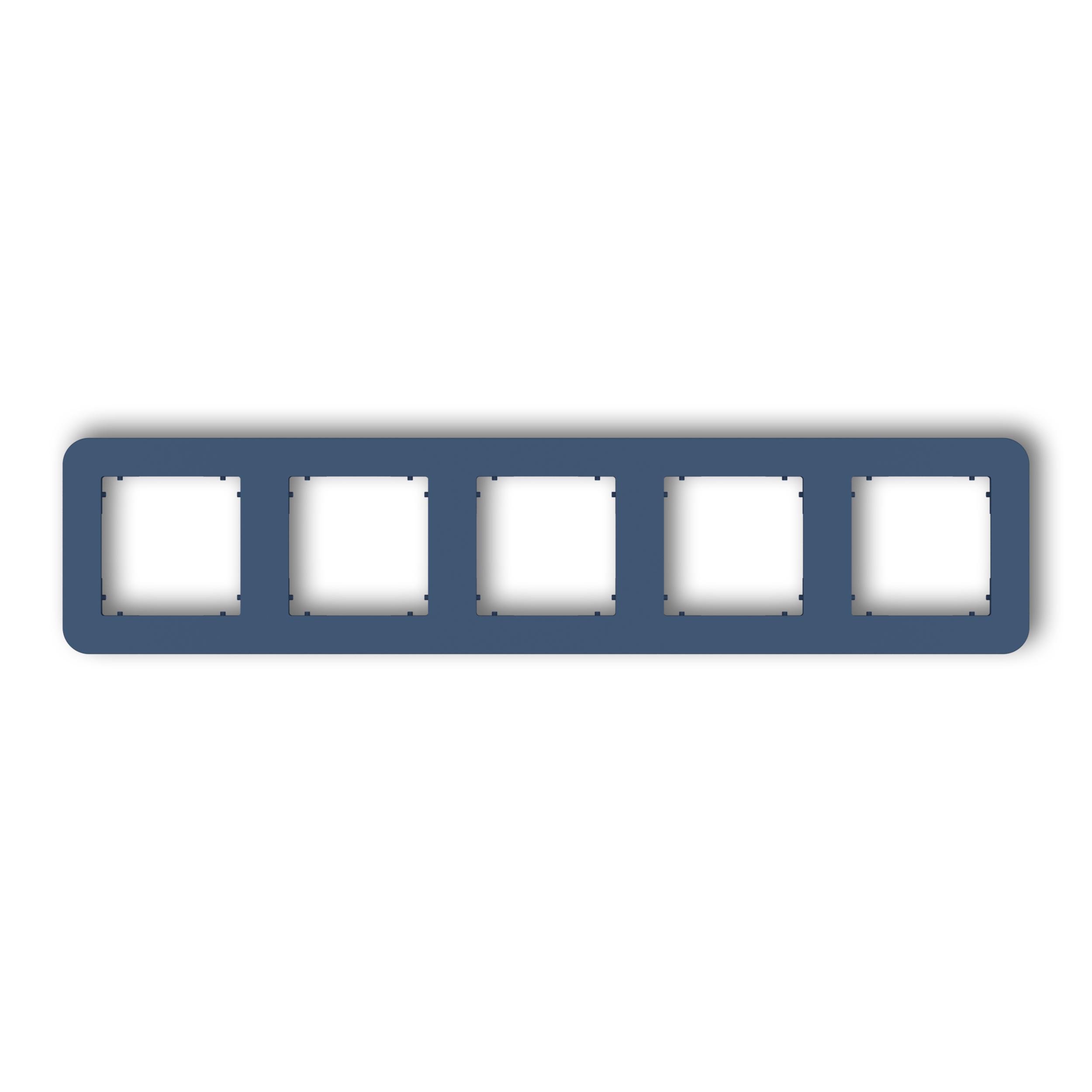 Рамка 5-местная универсальная закругленная Karlik Mini Navy Blue (64MRTZ-5)