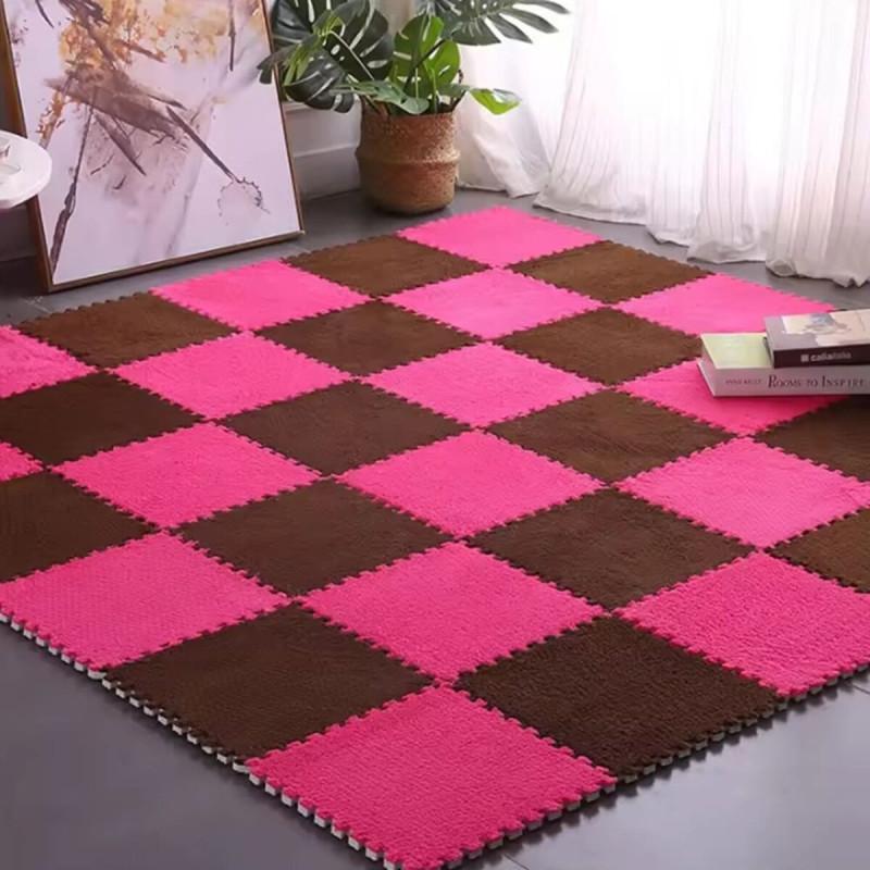 Килимок-пазл плюшевий Sticker Wall SW-00002092 30х30х1 см Рожевий (27051105) - фото 8