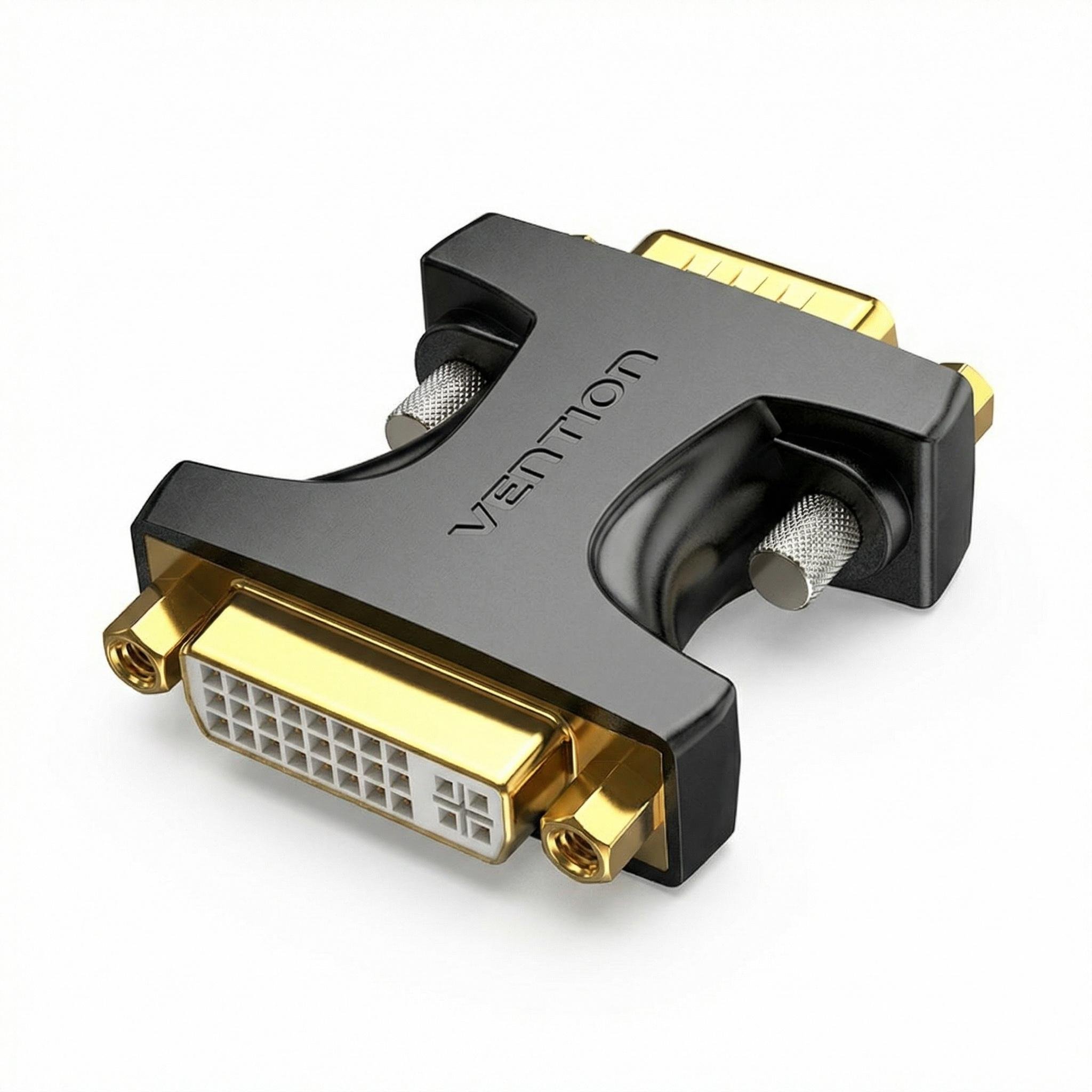 Адаптер двусторонний Vention VGA/DVI-I/1080P Черный (DDDB0)