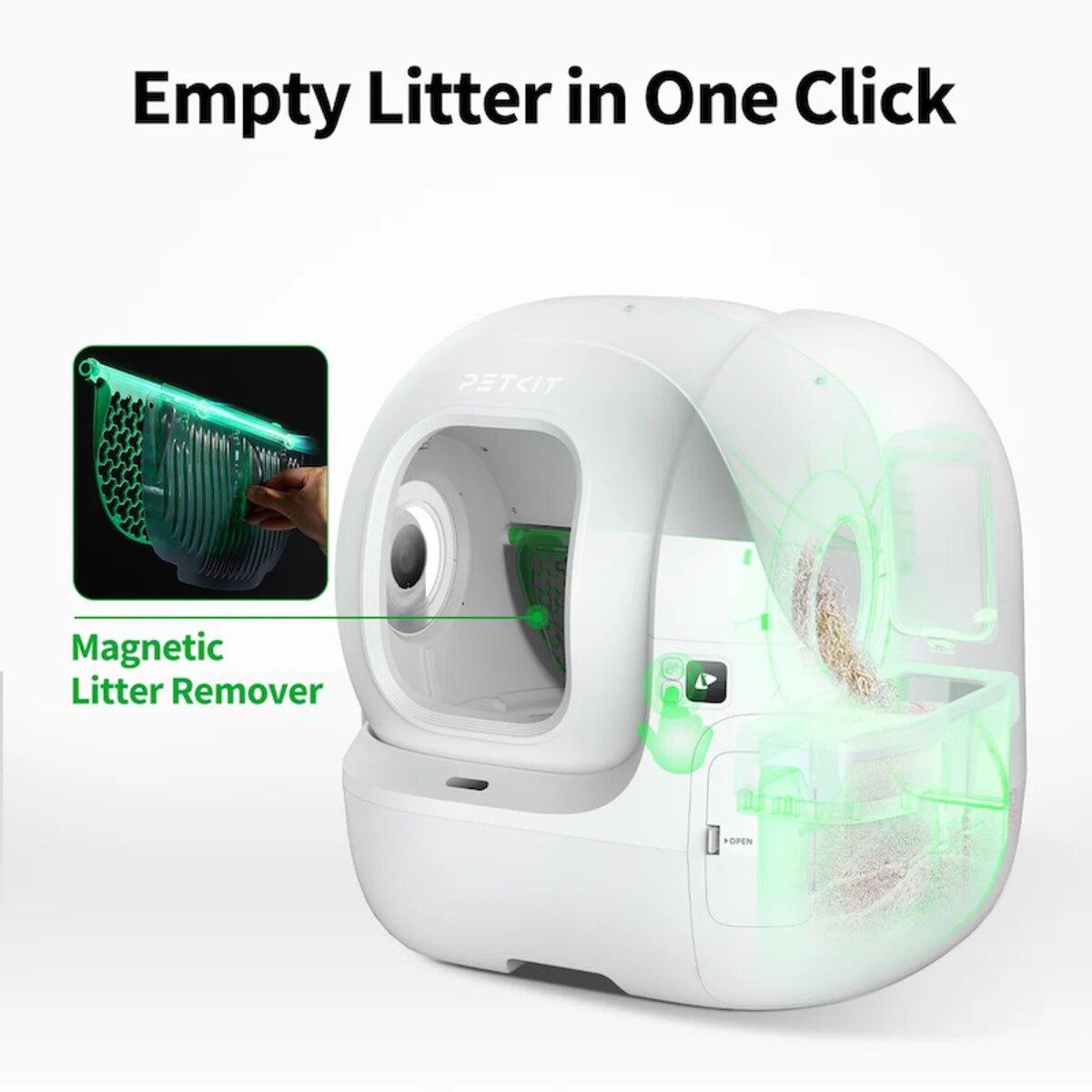 Лоток автоматичний для котів PETKIT Purobot Max Pro with Camera 65 л White (P9904) - фото 9 Лоток автоматичний для котів PETKIT Purobot Max Pro with Camera 65 л White (P9904) - фото 9