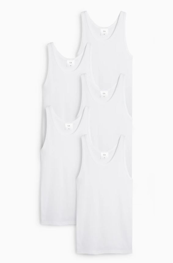 Мужская майка С&А men 3XL 5 шт. Белый (8654534)