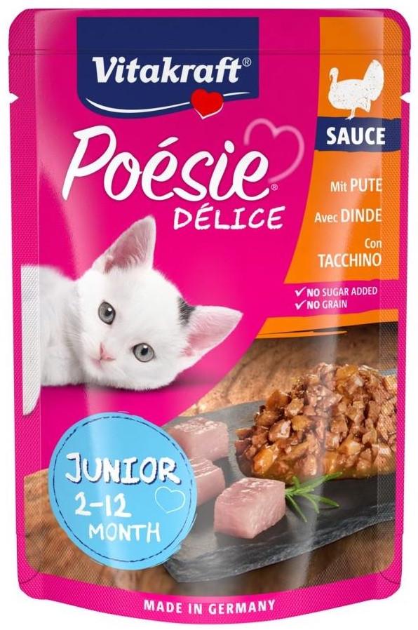 Корм вологий для кошенят Vitakraft Poésie Délice Junior pouch з індичкою в соусі 85 г (1872792279)