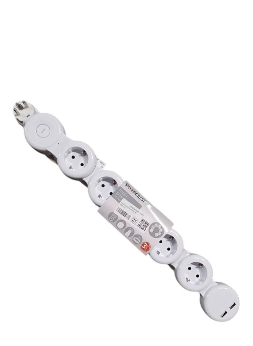 Удлинитель сетевой SilverCrest с USB и выключателем - фото 2