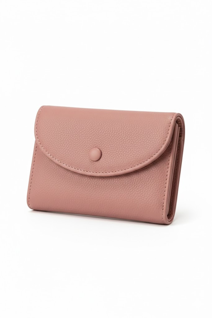 Кошелек женский из натуральной кожи 107 Розовый (7932-4)