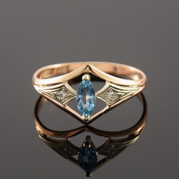 Кільце з червоного та білого золота з топазом (2248319126)