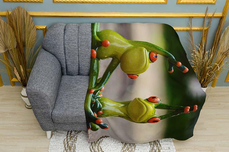 Плед Funny frogs Yoga плюш двухслойный 150х210 см (114017-3)
