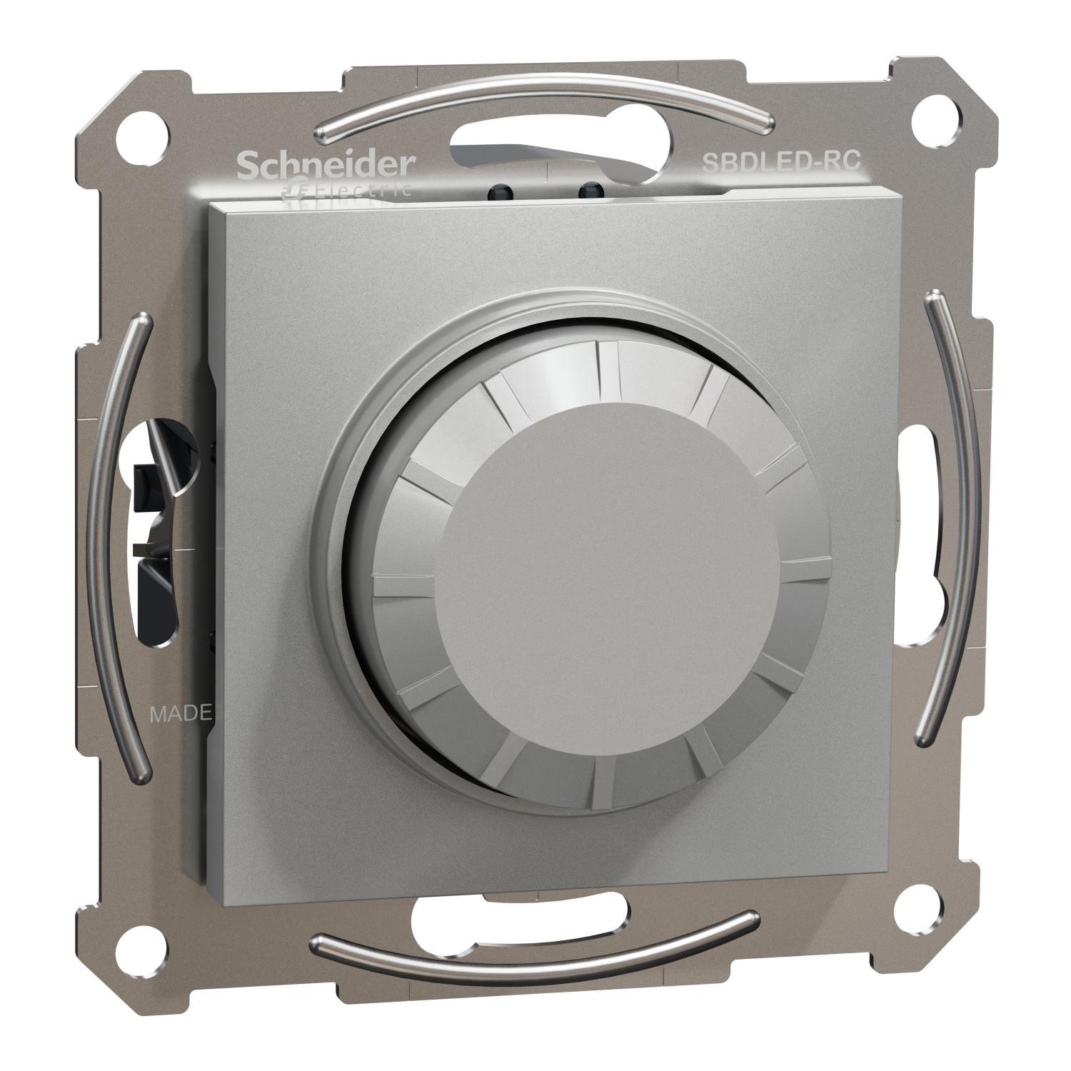 Светорегулятор поворотный Schneider Electric Asfora LED димер 370 Вт Алюминий (EPH6800161) Светорегулятор поворотный Schneider Electric Asfora LED димер 370 Вт Алюминий (EPH6800161)