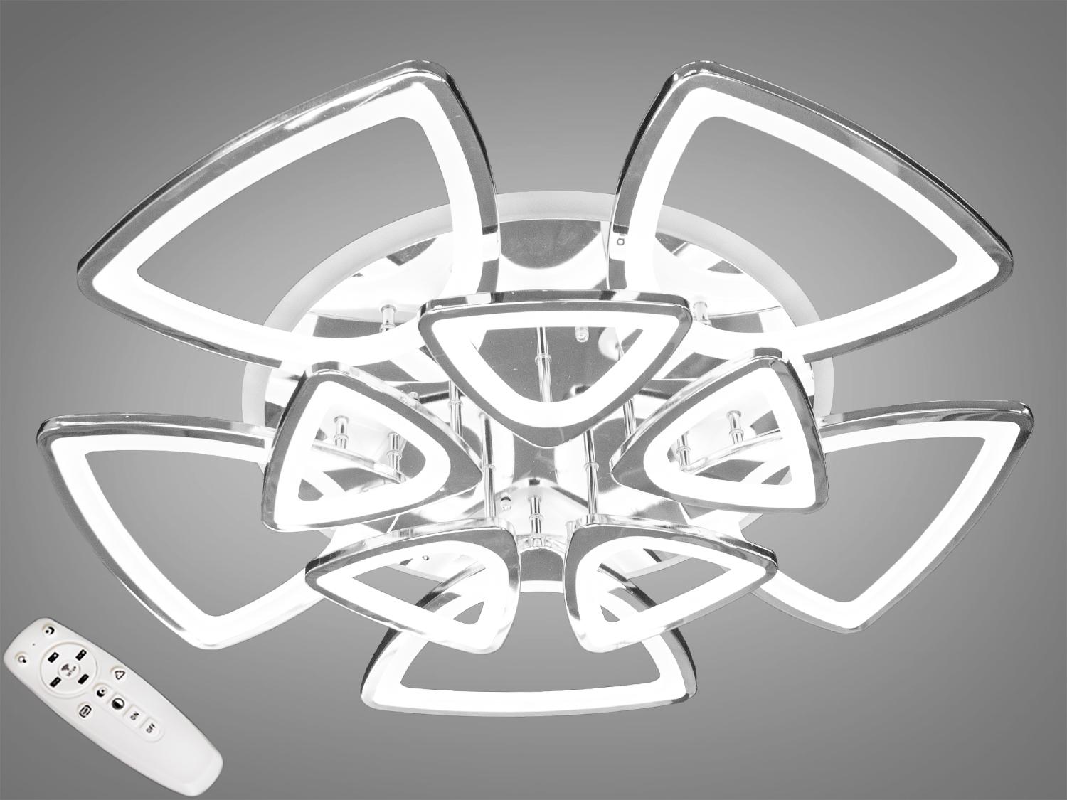 Люстра стельова з диммером і LED підсвічуванням 265 Вт Хром (8118/5)