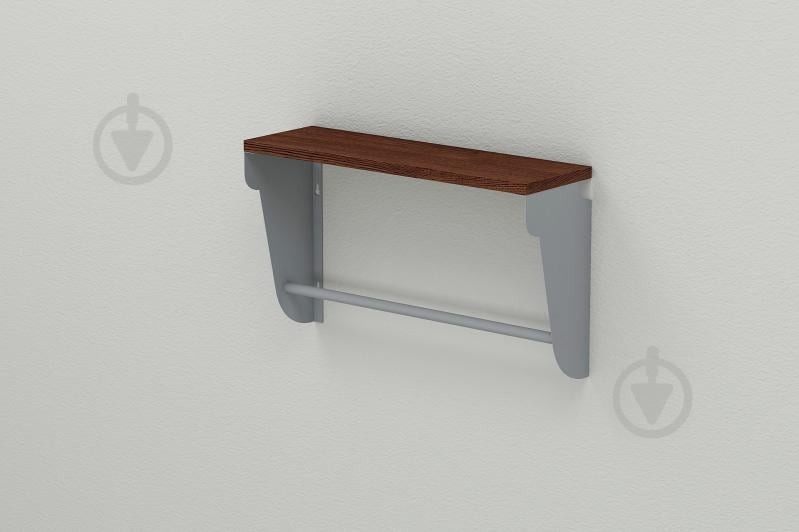 Полка настенная Ferrum-decor Свит 300x700x150 металл Серый ДСП Венге 16 мм (SVI0059)
