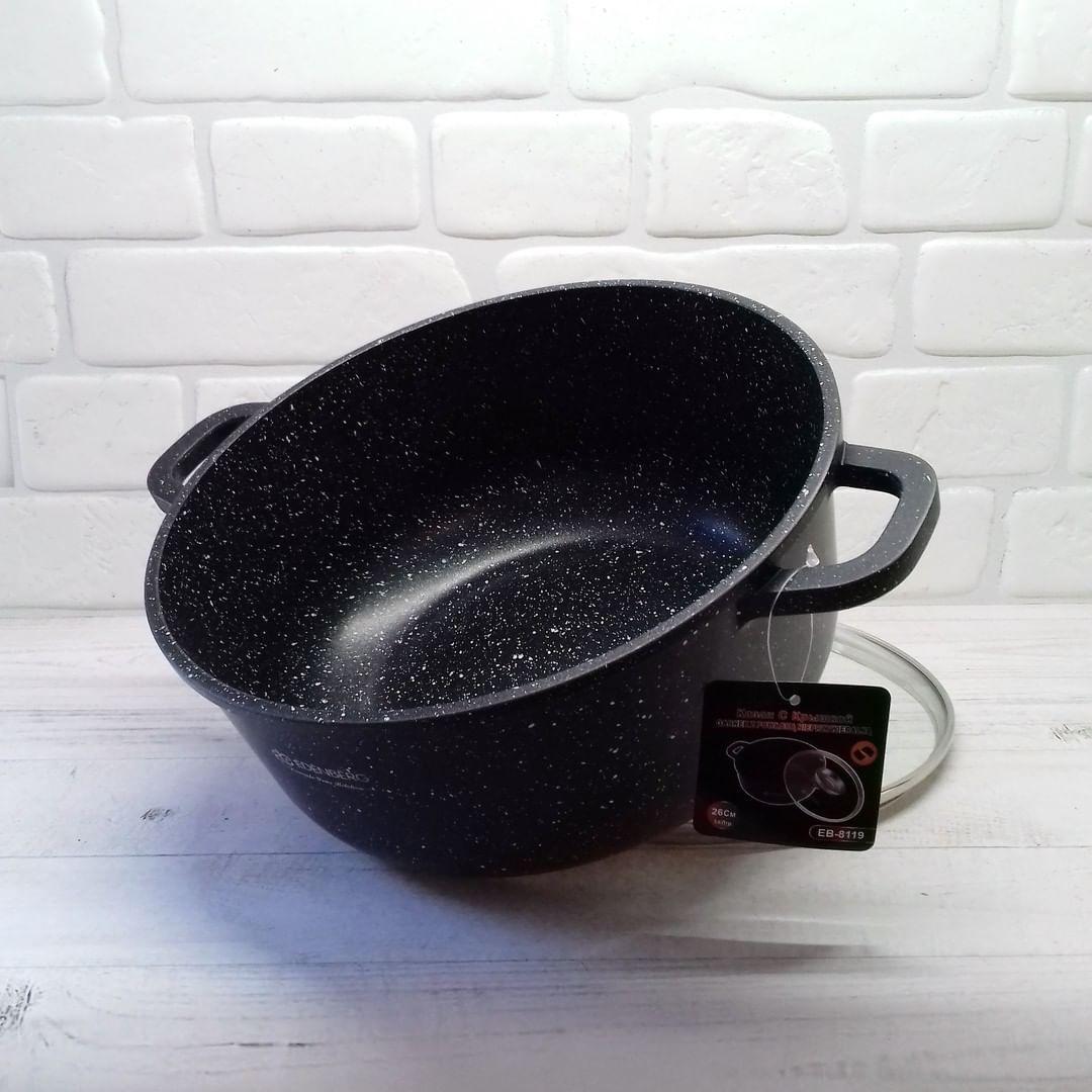 Кастрюля Edenberg с гранитным покрытием и крышкой круглая 2,8 л 20 см (EB-3956) - фото 4