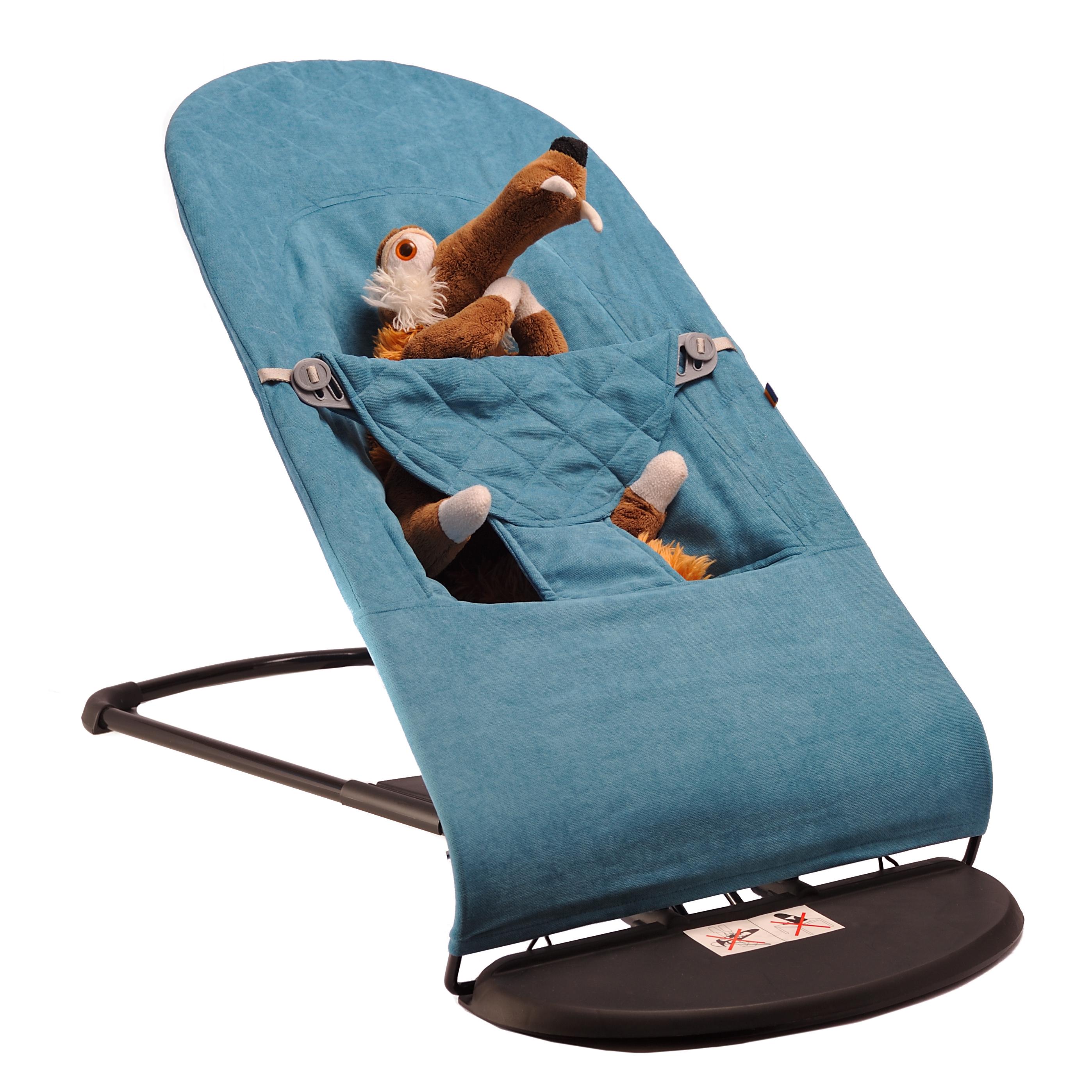 Дитячий шезлонг-гойдалка Baby Balance Soft від SBT Group бавовна Синій ...