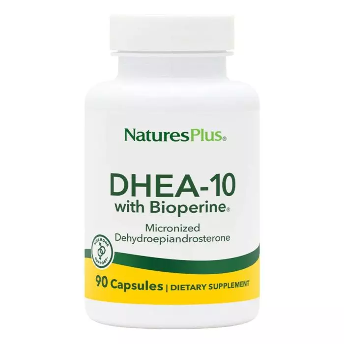 Дегідроепіандростерон з біоперином Natures Plus DHEA-10 With Bioperine 10 мг 90 вегетаріанських капсул (NTP4967)