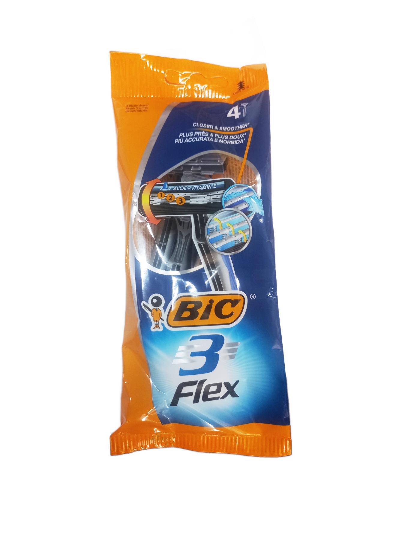 Станки для бритья одноразовые BIC 3 Flex 4 шт. (81628)