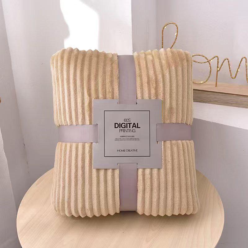 Плед-покривало шарпей в смужку 2 см 180х200 см Бежевий - фото 1 Плед-покривало шарпей в смужку 2 см 180х200 см Бежевий - фото 1