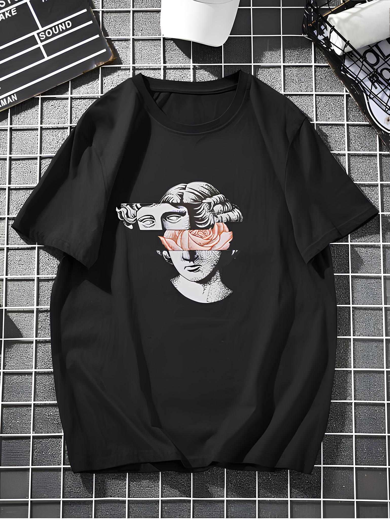 Футболка з ДТФ-принтом 57-515 XL Чорний (42558)