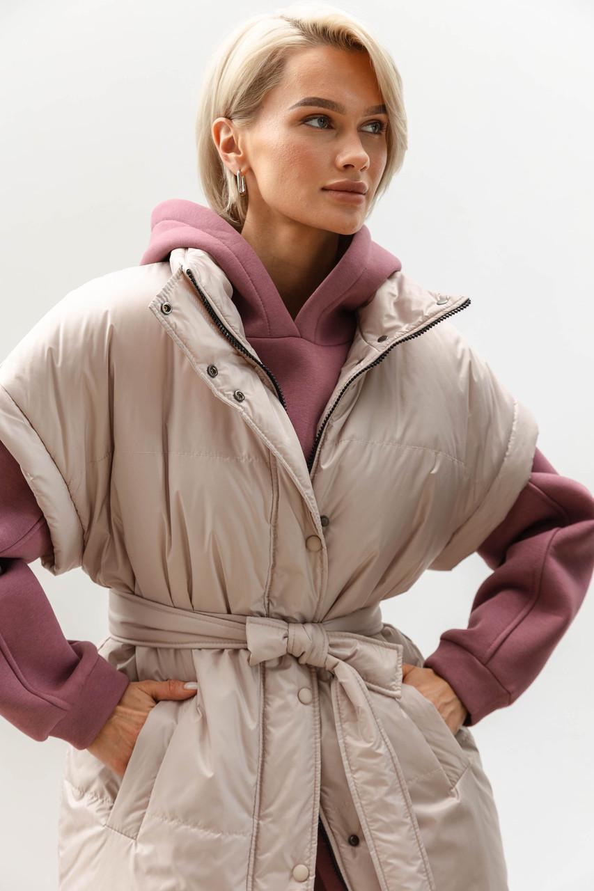 Жилет женский S-M Бежевый (1926797714) - фото 3 Жилет женский S-M Бежевый (1926797714) - фото 3