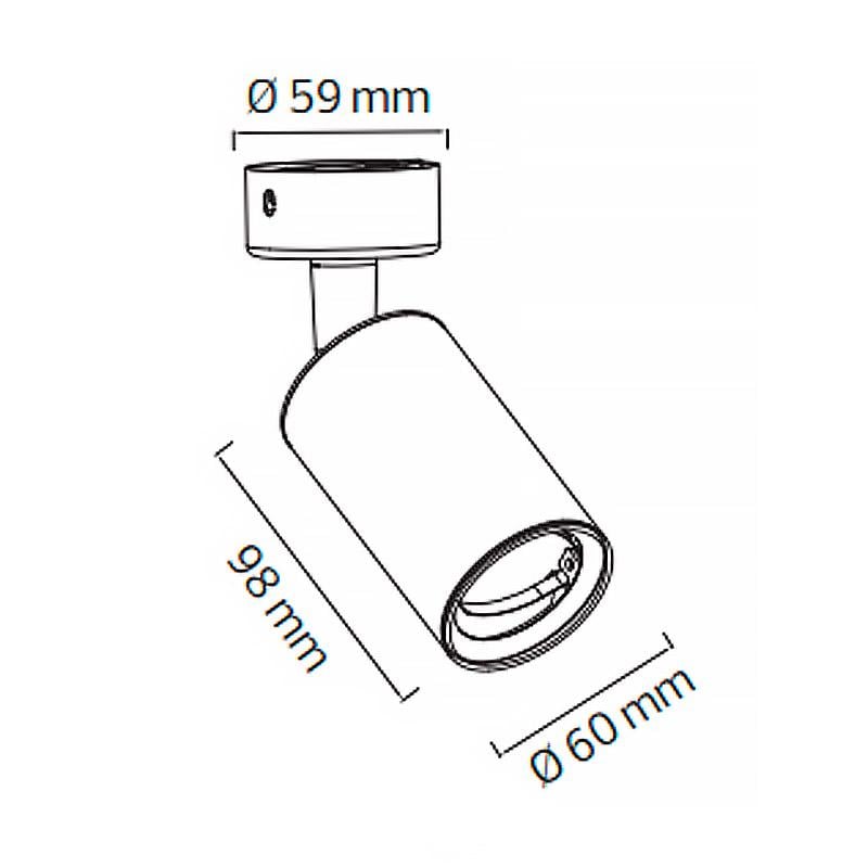 Светильник наcтенный LED Horoz Electric Lozan GU10 Черный - фото 2