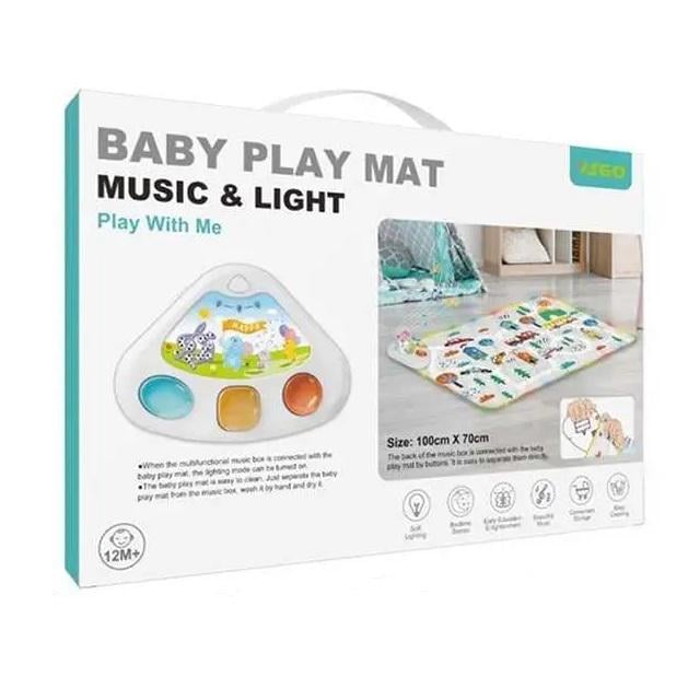 Коврик игровой музыкальный Baby Play Mat на батарейках музыкальная панель на английском языке/мелодии Multicolor (150135)