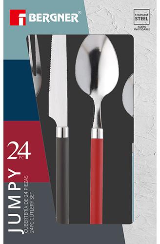 Набор столовых приборов Bergner Jumpy 24 пр. на 6 персон (BG-5380-MT) - фото 2 Набор столовых приборов Bergner Jumpy 24 пр. на 6 персон (BG-5380-MT) - фото 2