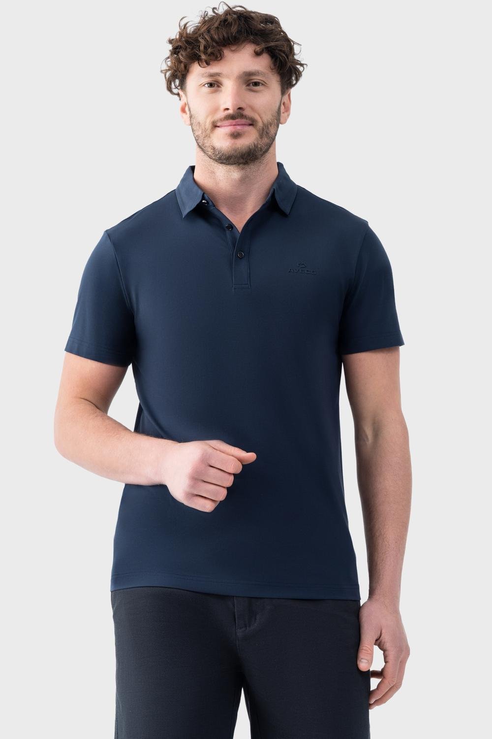 Футболка-поло Avecs с технологией Soft Touch Синий
