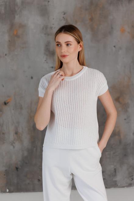 Футболка женская вязаная ART KNIT Сетка S/M Белый