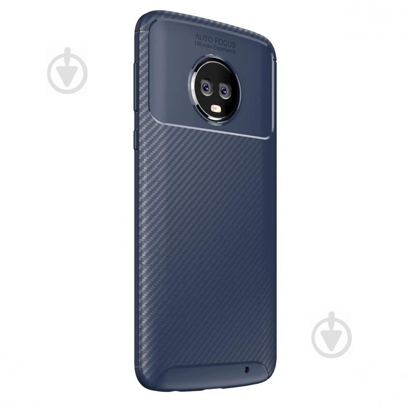 Чохол Carbon Case Motorola G6 Plus Синій (hub_AqUl86203) - фото 4