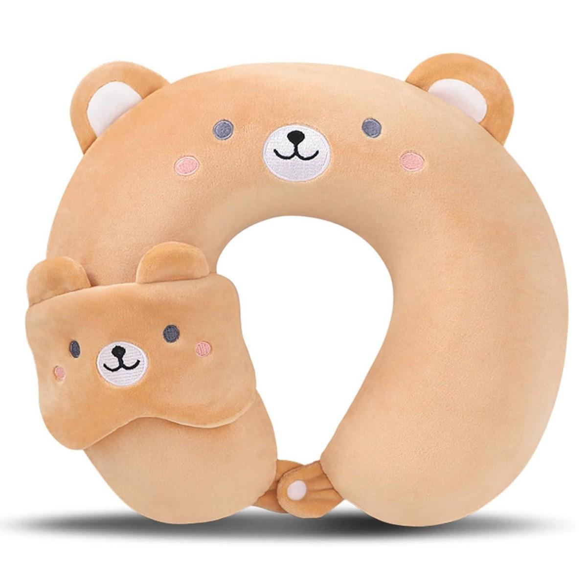 Подушка-подголовник для путешествий Koloco мягкая с повязкой на глаза (41082)